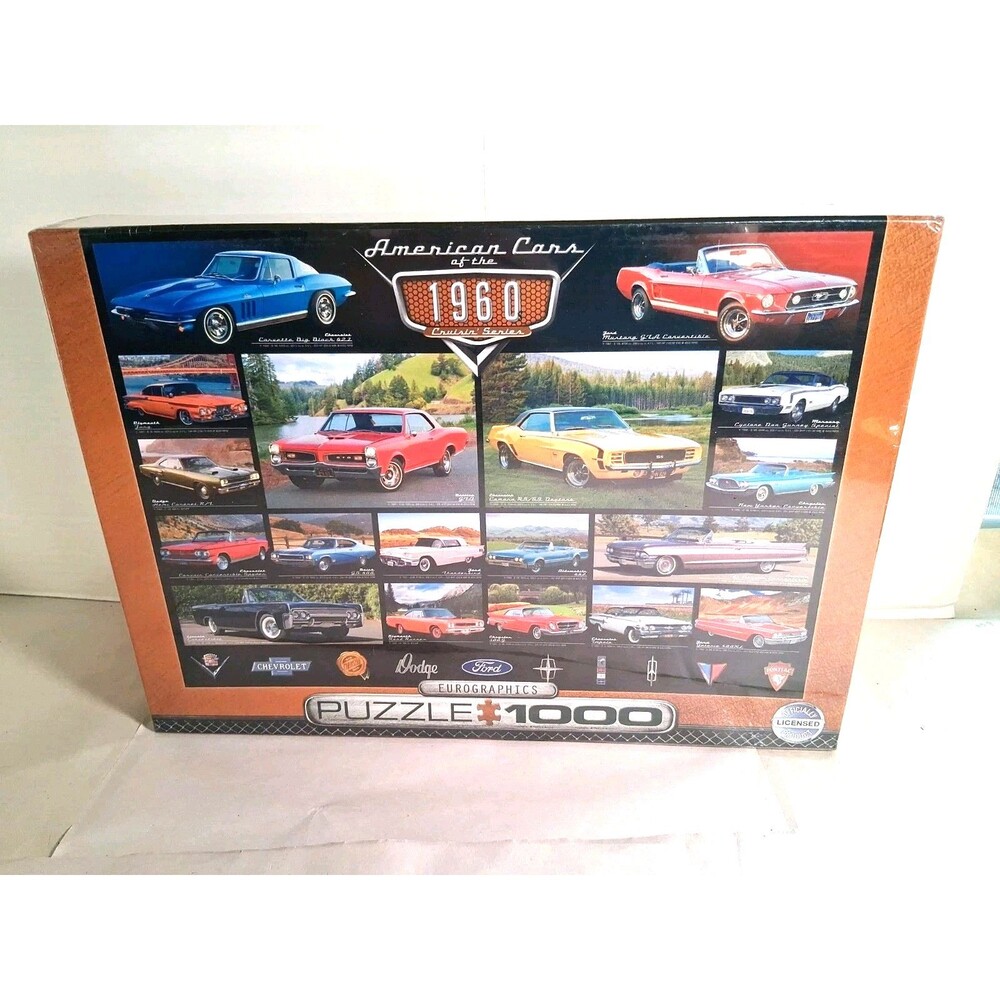 New Sealed American Cars of the 1950s 1000 Piece Jigsaw Puzzle Eurographics